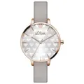 Produktbild: s.Oliver Damen Uhr Armbanduhr Leder SO-3475-LQ - Grau