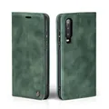 Produktbild: LBH Handyhülle für Huawei P30 in Grün mit Karten- und Geldfach Smartphone Hülle mit Standfunktion Flip Case Schutzhülle Magnetverschluss Vintage