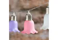 Produktbild: Lights4fun LED-Lichterkette 10er LED-Solar-Lichterkette pastellfarbene Blumen in Warmweiß