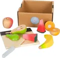 Produktbild: Schneide-Set Obst Box ca. 16 x 15 x 7,5 cm Holz/Pappe