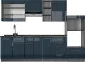 Produktbild: Vicco Küchenzeile Fame-Line, 280 cm , AP Anthrazit, Dunkelblau Hochglanz/Anthrazit