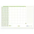 Produktbild: Ursus Schreibtischunterlage weiß/grün Papier 52,5 x 37,5 cm, 30 Blatt