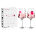 Produktbild: RITZENHOFF 3461007 Aperitif-Glas Sprizz 2er-Set 500 ml - Serie Sommersonett Nr. 13 + 14 mit Asia-Motiv Pink - Made in Germany