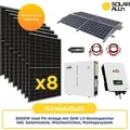 Produktbild: 3,6kWp/3,0kW Haushalt|Insel PV-Anlage autarkes Komplettset |5kWh LV-Stromspeicher |3,0kW Hybrid Wechselrichter |8 x JA-Solar Glas-Glas Module | Mon...