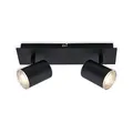 Produktbild: BRILONER Leuchten - Deckenspot, Badleuchte, Badlampe, Deckenleuchte, Strahler dreh- und schwenkbar, 2x LED/GU10, IP44, Schwarz, 290x99x112mm (LxBxH), 2731-025