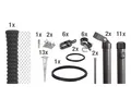 Produktbild: ALBERTS Set Maschendrahtzaun mit Einschlagbodenhülse, anthrazit (1250 mm)