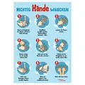 Produktbild: „Richtig Hände waschen“-Schild, A2-Plakat, Anleitung, 5 St. | Wiemann Lehrmittel