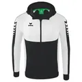 Produktbild: Erima Six Wings Trainingsjacke mit Kapuze Schwarz/Weiß - Schwarz/Weiß - 170
