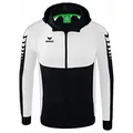 Produktbild: Erima Herren Six Wings Trainingsjacke mit Kapuze (1032214), schwarz/weiß, M