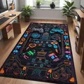 Produktbild: Bamyum Gameking Gamer-Teppich - Bedruckter Chenille-Druck Maschinell Hergestellt für Spielzimmer, Schlafzimmer, Videospiel - Waschbarer Gaming-Teppich 80x150