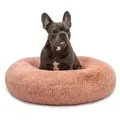 Produktbild: lionto Hundebett aus Plüsch in Donut-Form, 70 cm Durchmesser, rosa