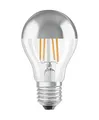 Produktbild: OSRAM Filament LED Lampe mit E27 Sockel, Warmweiss (2700K), 6,50W, Ersatz für 50W-Glühbirne, klar, LED Retrofit CLASSIC A Mirror, 1 Stück (1er Pack)
