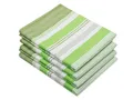 Produktbild: ZOLLNER 4er Set Geschirrtücher, ca. 50x70 cm, Baumwolle, grün gestreift