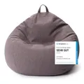 Produktbild: Lumaland Sitzsack Comfort Line | Indoor Beanbag 90x110x50cm mit mehr als 1,9 Mio. anpassbaren EPS-Perlen | Weiches & Komfortables Bodenkissen | Sessel für Kinder & Erwachsene | 250 L [Dunkelgrau]