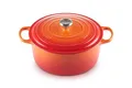 Produktbild: Le Creuset Signature Gusseisen-Bräter mit Deckel, Ø 30 cm, Rund, Für alle Herdarten und Induktion geeignet, Volumen: 8.1 l, 7,165 kg, Ofenrot, 21177300902430