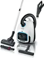 Produktbild: BOSCH Bodenstaubsauger Serie 6 ProSilence BGL6TSIL, Hygiene-Filter, 10 Jahre Motorgarantie, 700 W, mit Beutel, Leistungsregulierung am Handgriff, langes Kabel, extrem leise, weiß