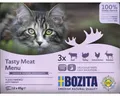 Produktbild: Katzenfutter nass BOZITA Tasty meat Menu Häppchen in Sauce Multibox Fleisch 12 x