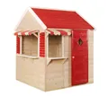 Produktbild: Wendi Toys Holz Spielhaus Dachs inkl. Markisen Natur 120x120x155 cm
