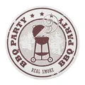 Produktbild: Sovie HORECA Bierdeckel aus Filzpappe BBQ Barbeque Party Real Smoke - Ø 10,7 cm - 100 STK. - Ideal für Gastronomie, Events, Sommerfest, Gartenparty, Private Feiern