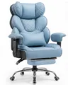 Produktbild: COMHOMA Gaming-Stuhl Ergonomischer Bürostuhl 180 kg, mit Lendenstütze & Fußstütze, 135° verstellbare Rückenlehne, hoher Chefsessel