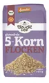Produktbild: Bauckhof Bio 5-Korn Flocken, (6x 475g) Vorrat Sparpaket Getreideflocken Vegan