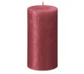 Produktbild: BOLSIUS KERZE STUMPENKERZE RUSTIK SHIMMER 130x68 MM ROT NEU OVP