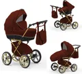 Produktbild: Klassischer Kinderwagen Sorento Gold 4 in 1 inkl. Sportsitz und Autositz in 19 Farben