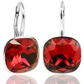 Produktbild: Ohrringe Markenkristallen Rot 925 Silber Scarlet Red NOBEL SCHMUCK