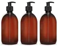 Produktbild: OCTOPUS Kanister 3x 500ml PET-Flaschen braun mit Seifenspender u. Schraubverschlüssen (3 St)