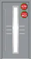 Produktbild: Splendoor Haustür Passivedoor Premium B07 RC2 Grau DIN Links 100 x 210 cm
