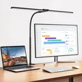Produktbild: Schreibtischlampe LED Dimmbar, 1200 Lumen Doppelkopf Klemmbar für Homeoffice,...