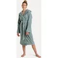 Produktbild: Möve Unisex-Bademantel Superwuschel Kapuze, ideal für Sauna & Spa, Hotelbademantel, Langform, Walkfrottier, Kapuze, Gürtel, in Uni grau L | 120 cm