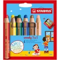Produktbild: Stabilo Buntstifte woody 3 in 1, 8806-2, Multitalent-Stifte, inkl. Spitzer, 6 Stück
