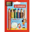 Produktbild: STABILO Buntstift Farbstift -Woody 3in1 6er Pappetui mit Spitzer 88062