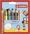 Produktbild: Stabilo® 8806-2 Multitalent-Stift woody 3 in 1, Kartonetui mit 6 Stiften und 1 S