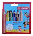 Produktbild: STABILO woody 3 in 1 Buntstifte 6 verschiedene Farben mit Spitzer Kinder malen