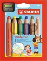 Produktbild: STABILO Multi. stift woody 3 in 1 Buntstift/Wachsmalkreide/Wassermalfarbe, 6er