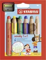 Produktbild: STABILO Buntstift, Wasserfarbe & Wachsmalkreide - STABILO woody 3 in 1 - 6er