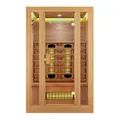 Produktbild: Artsauna Infrarotkabine Nyborg S120V Vollspektrumstrahler, 2 Personen, 120x105x190 cm, LED Farblicht & Glastür, Infrarotsauna Wärmekabine Sauna