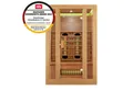 Produktbild: Artsauna Infrarotkabine Nyborg S120V Dual Technologie, für 2 Personen, Hemlock-Holz, HiFi-System, Ionisator, LED-Farblicht