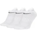Produktbild: Nike Unisex Everyday Lightweight No-Show Training Socks (3 Pairs) weiß
