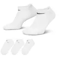 Produktbild: Nike Funktionssocken U NK EVERYDAY LTWT NS 3PR 132 für Training und Workout, mit schweißableitender Dri-FIT-Technologie weiß XL (46/50)