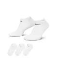 Produktbild: Nike Unisex Hverdag letvægts uden (3 par) No show Trainingssocken 3 Paar , Weiß / Schwarz, XL EU