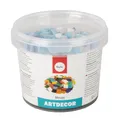 Produktbild: Rayher Hobby Rayher Artdecor Mosaik Mix 1x1cm, ca.1500 Stück, Dose 1kg , Blau-Töne, 1453008