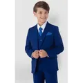 Produktbild: SANDER STELLAN Kinderanzug Kommunionanzug Jungen Anzug 6-teilig, royalblau festlich, elegant blau 128