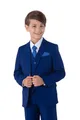 Produktbild: SANDER STELLAN Festlicher Kinder Anzug Jungen Hochzeit Anzug Kommunionanzug 6-teilig Royalblau 128