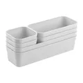 Produktbild: ENGELLAND Schubladen-Organizer Set Aufbewahrungs-Box Verstellbar Hellgrau