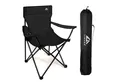 Produktbild: LINUMA Campingstuhl faltbar mit extra großem Getränkehalter, stabiler Klappstuhl schwarz (1 St), Faltbarer Campingstuhl mit XL-Getränkehalter für Festival & Outdoor