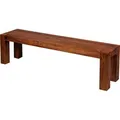 Produktbild: WOHNLING Esszimmer Sitzbank MUMBAI Massiv-Holz Sheesham 160 x 45 x 35 cm Holz-Bank Natur-Produkt Küchenbank im Landhaus-Stil - Braun