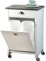 Produktbild: KESPER® Küchenwagen Rollwagen inkl. Abfalleimer, weiß, FSC